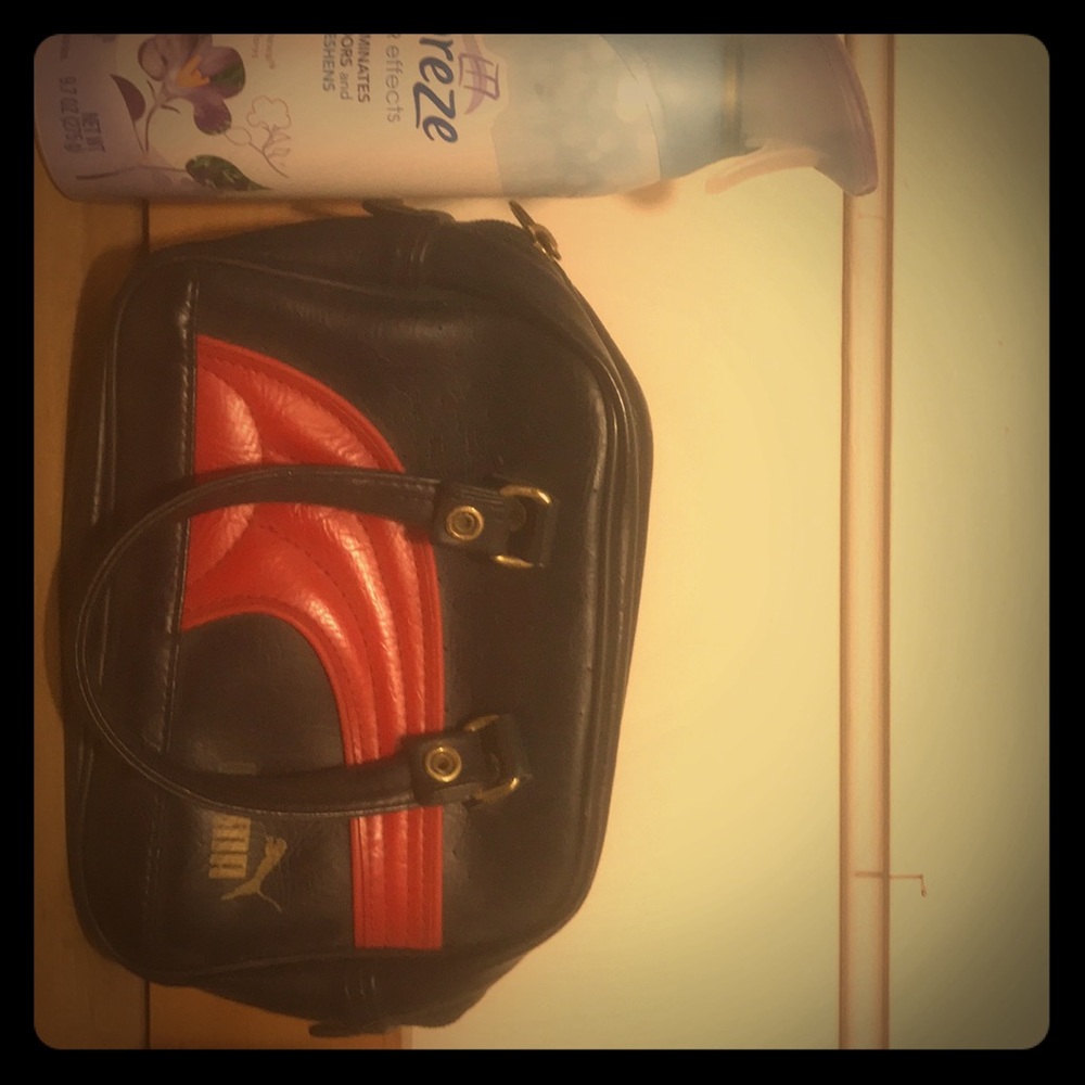 Leather puma bag